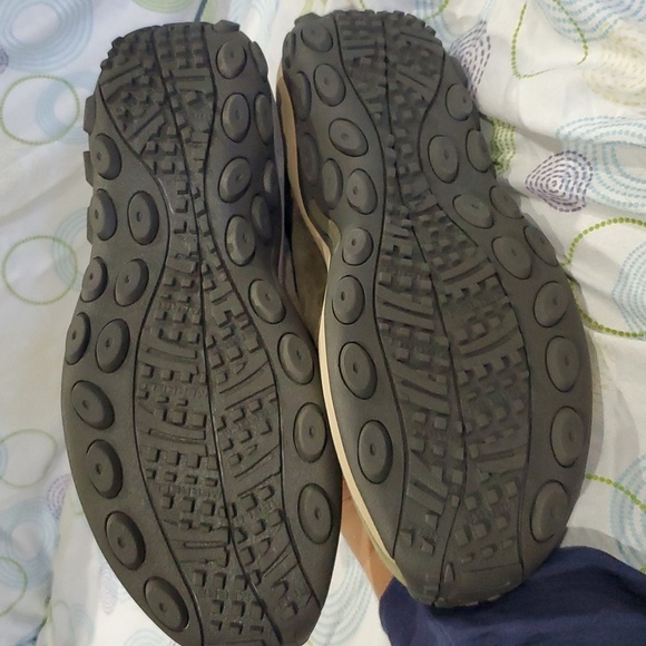 Merrell green suede slide on all terrain hiking outdoor shoes - Picture 6 of 7